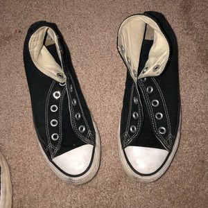 Black high top converse
